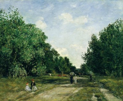 Parc Cordier in Trouville door Eugene Louis Boudin